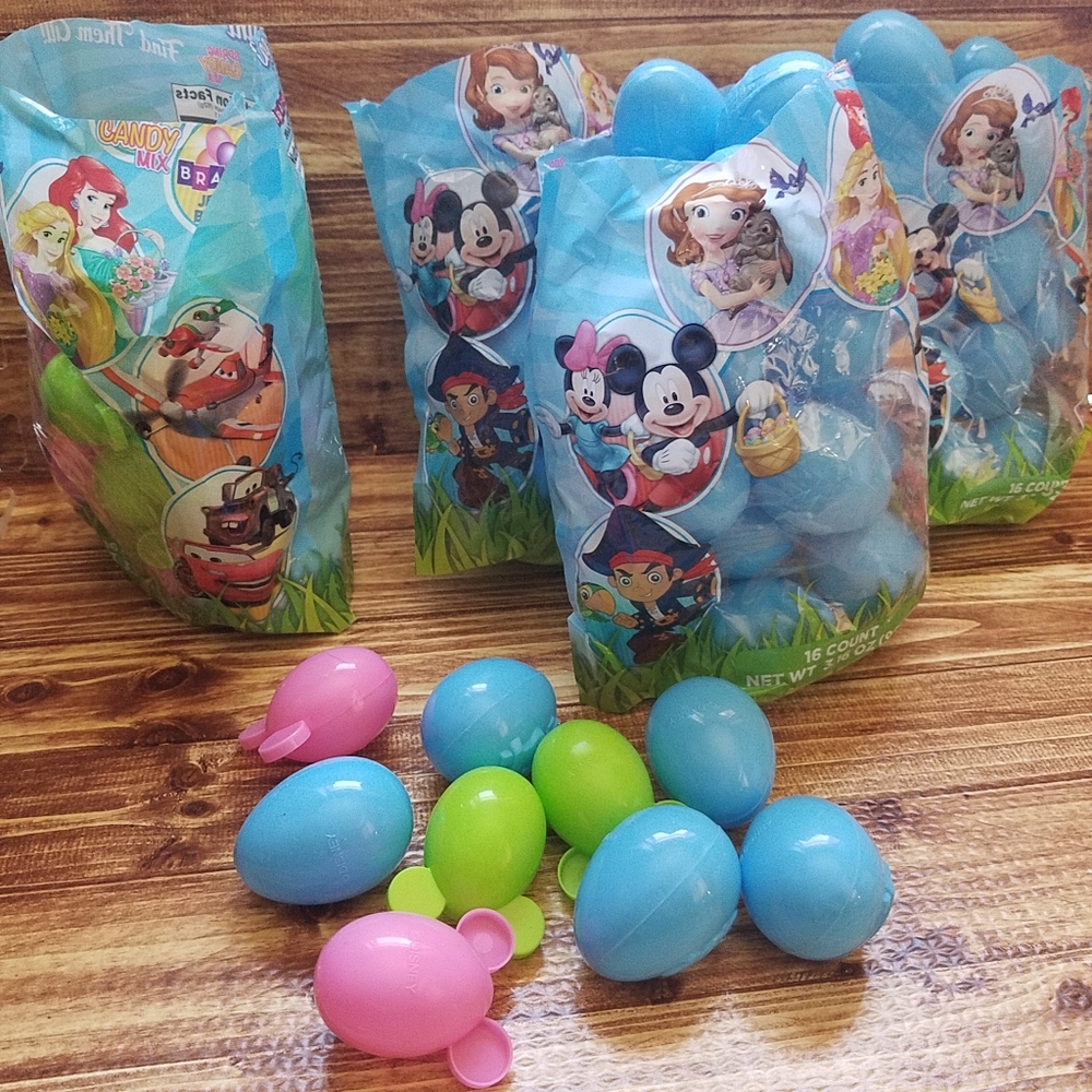 Disney & Disney Junior Reusable Plastic Easter Egg 90+ Pack Kids Hunt Refullable